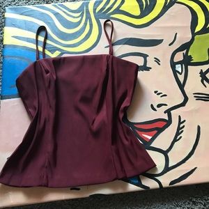 Burgundy crop tank